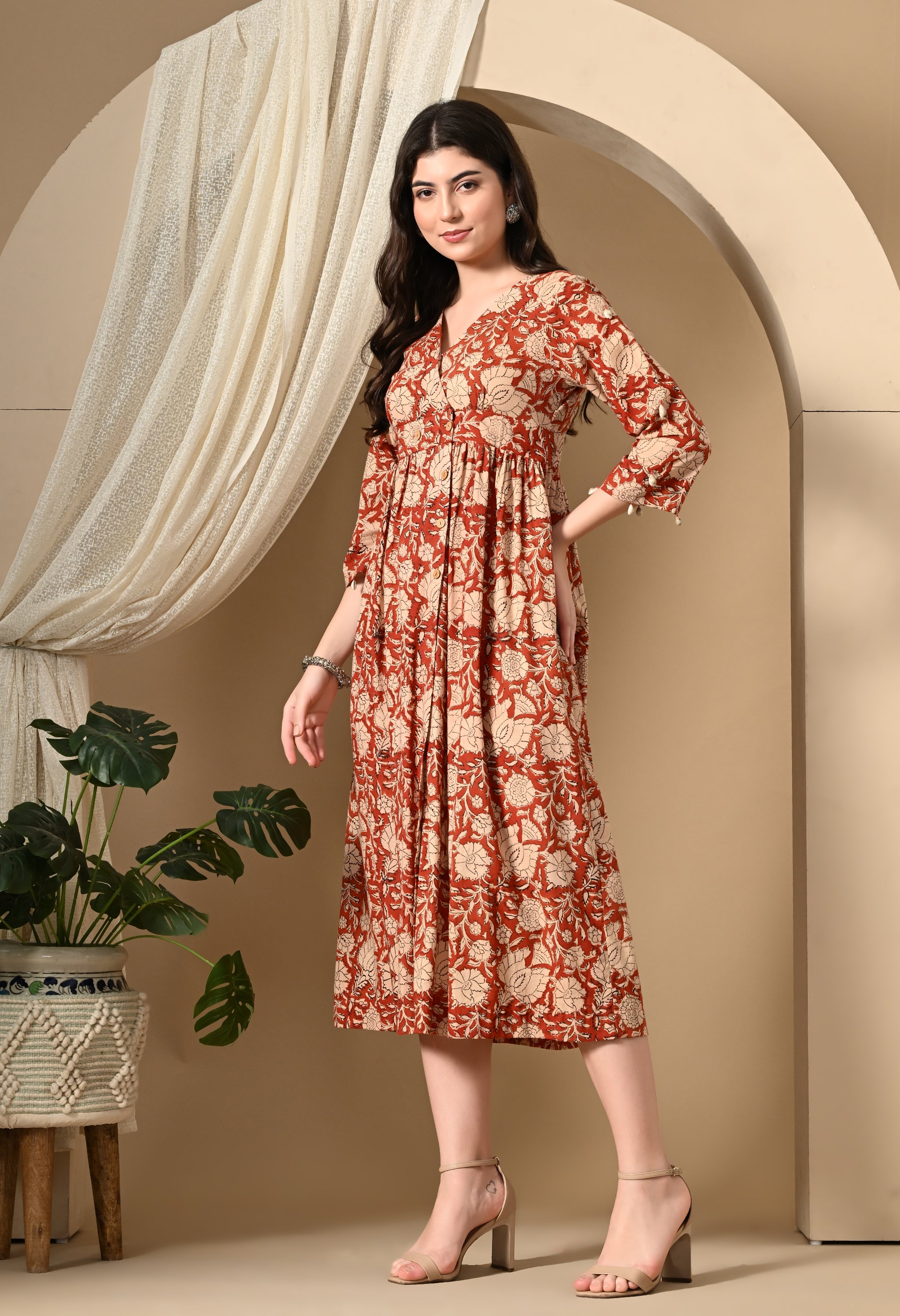 POLKI COTTON DRESS